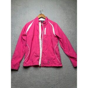 Bolle Size M Womens Black Soft Shell Pockets Full Zip Activewear Logo Jacket